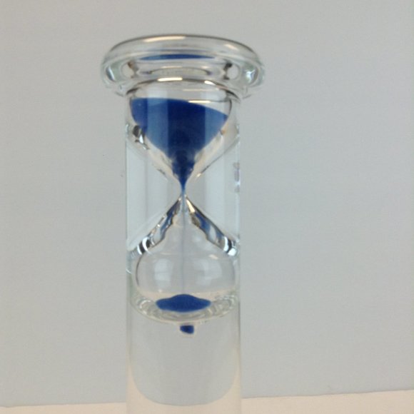Newton Gravity Five Minute Hourglass Blue Sand Filled Liquid Filled Glass Timer - Picture 6 of 14